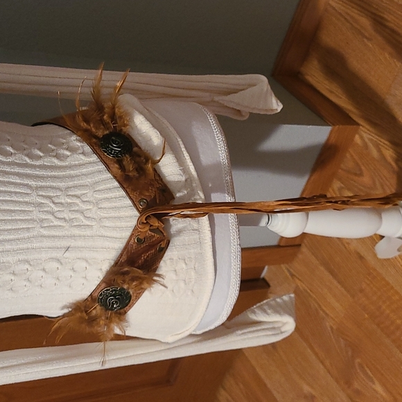 Snakeskin belt, tan,  OS - Picture 2 of 7